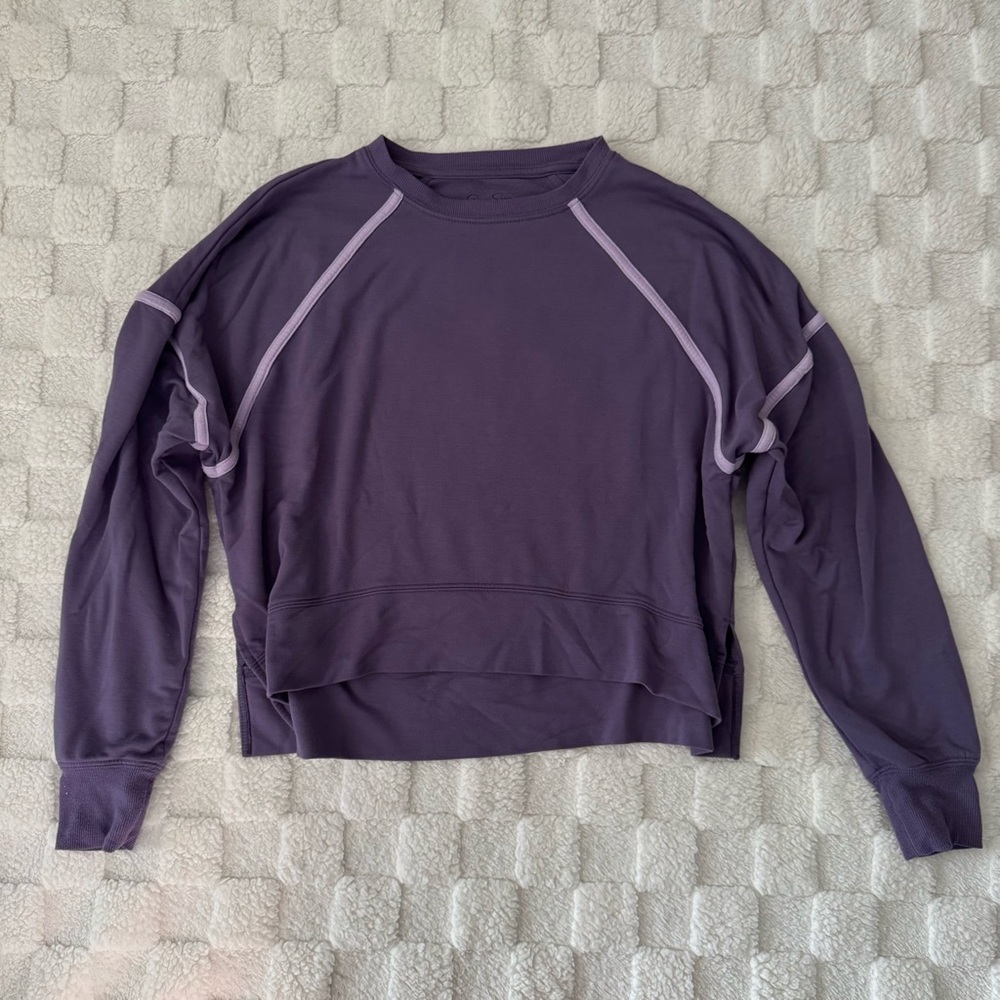 Jessica Simpson Purple Long Sleeve Active Sweatshirt, Women’s Small